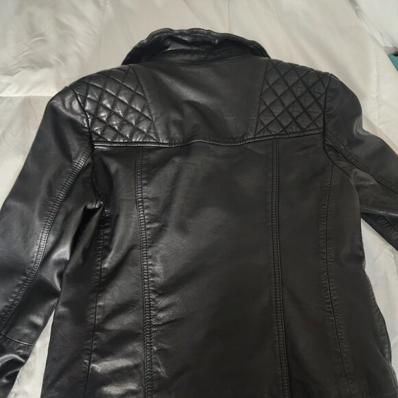 All Saints Catch Leather Biker jacket - Picture 3 of 8